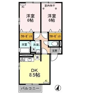 ウィルモア【1階】の間取り