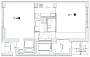 COMFY COLLECTION MINATO【6階】の間取り