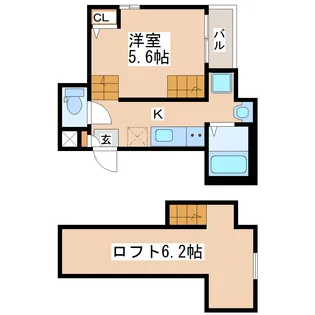 RIZEST薬師堂【2階】の間取り
