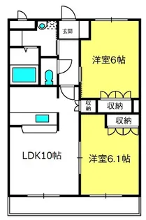 グランディールA【2階】の間取り
