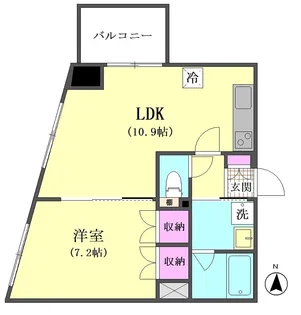 クルーセ大森【6階】の間取り
