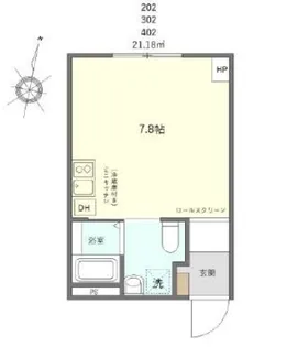 エンシス ウエノサクラギ【2階】の間取り