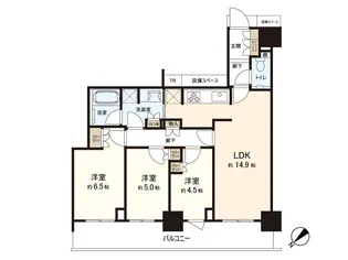 hitoto広島 The Tower【19階】の間取り