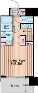 エス・キュート梅田中崎町【10階】の間取り