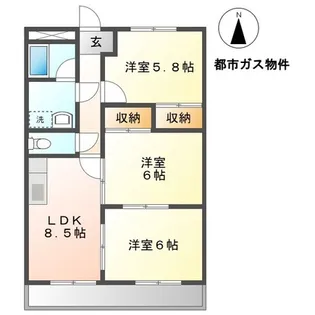 グランドールA【2階】の間取り