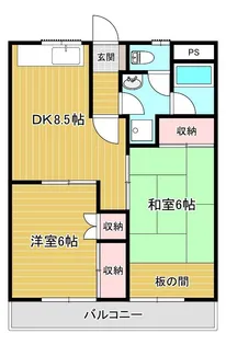 ジュンハイツII【2階】の間取り