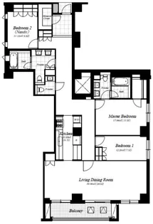 麻布第一マンションズ【4階】の間取り