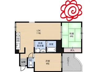 プラーナ徳庵【4階】の間取り