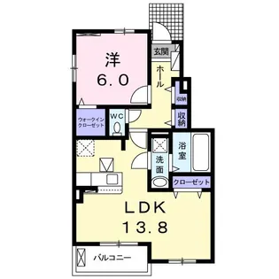 エクセリア立木I【1階】の間取り