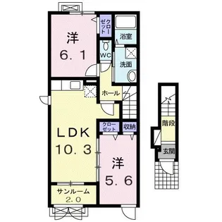 フランM.Y II【2階】の間取り