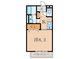 レヴィ-タ東園田【3階】の間取り