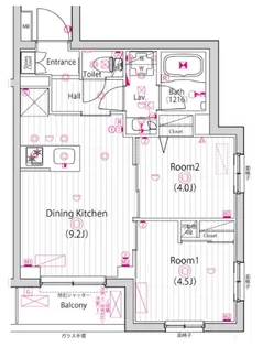 ガーラ ステーション川崎久地【1階】の間取り