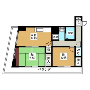 シャンブル西葛西【2階】の間取り
