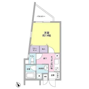 ル ガルデニア【2階】の間取り