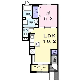 シャルール佐久平【1階】の間取り