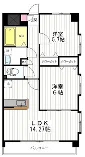 ピアチェーレ中山【1階】の間取り