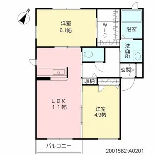 ソレイユK【2階】の間取り