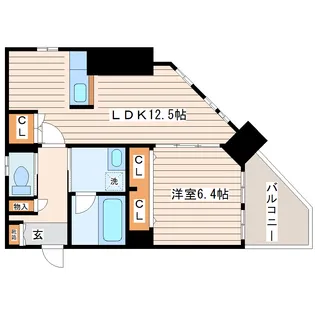 Le Grand Noir (ル・グランノワール)【2階】の間取り