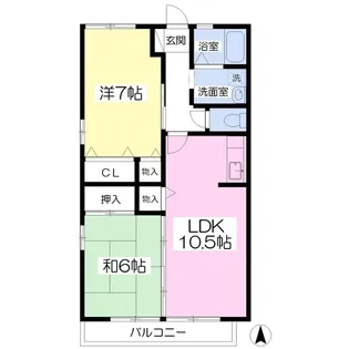 リビエール清水【1階】の間取り