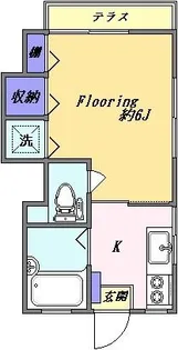 フクイフラッツ【1階】の間取り