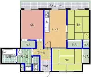 アーバンパレス米春【9階】の間取り