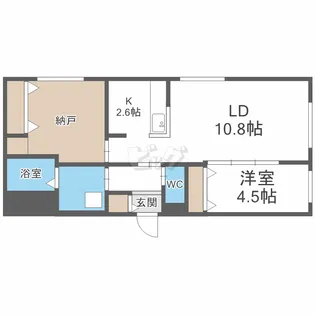 RESIDENCE SHINMEI NANGOU【2階】の間取り