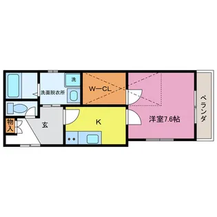 サニーフラット【1階】の間取り