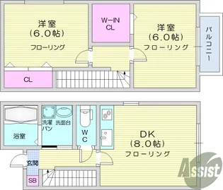 Dia Resto 河原町3【1階】の間取り