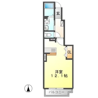 カレント C【1階】の間取り