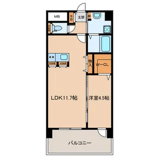 万玉ビル【4階】の間取り