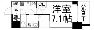 プレサンス難波フィールド【11階】の間取り
