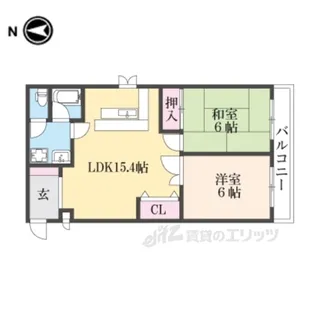 スカイコート1【3階】の間取り