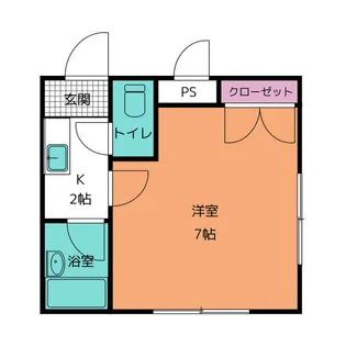 御殿町ハイツ A【2階】の間取り