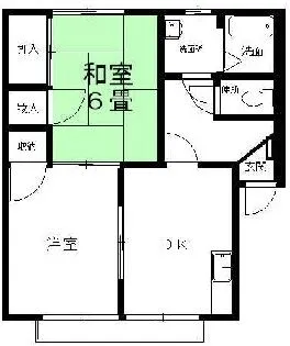 サンS八楠【2階】の間取り