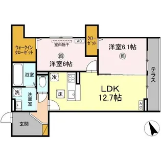 D s LIEN(ディーズリアン)【1階】の間取り