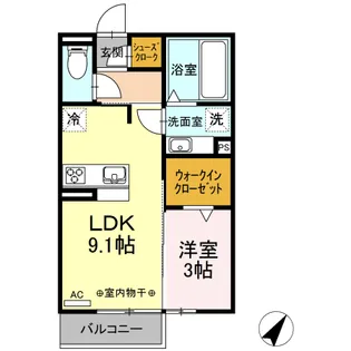 エイムII【2階】の間取り