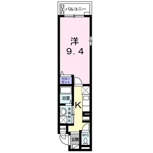 フルール 高助【1階】の間取り