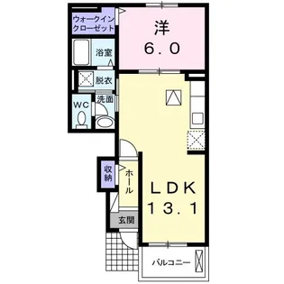 ブランシェントA【1階】の間取り