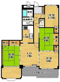 アネックス郡山【2階】の間取り