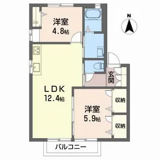 ビバーラ石井【2階】の間取り