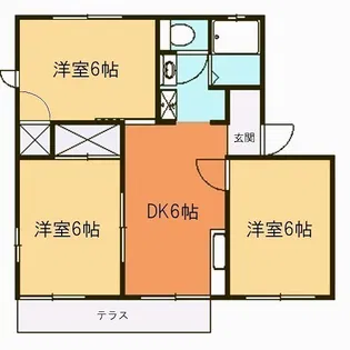 メゾンKUNIHARA C【1階】の間取り