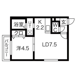 アンシャンテ琴似【3階】の間取り