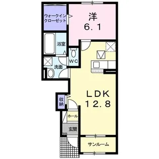 クレメント東九条A【1階】の間取り