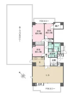 パークハウス多摩川南弐番館【10階】の間取り