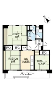 UR洛西新林北【2階】の間取り