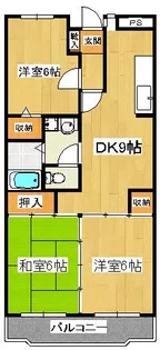 カームパーク【3階】の間取り