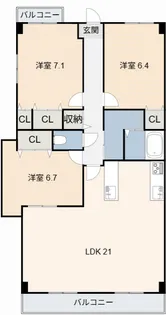 イトーピア刈谷マンション【4階】の間取り