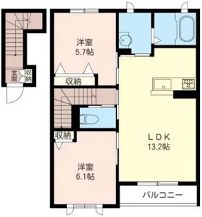 ガルバート【2階】の間取り
