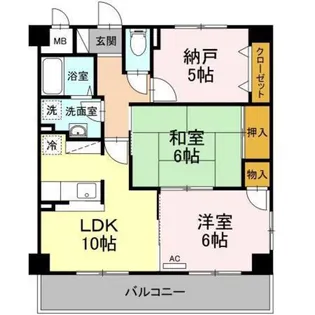 グランドール清水【3階】の間取り