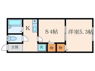 サニーフォレスト長洲【1階】の間取り